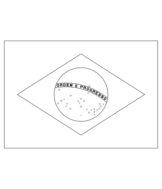 Bandeira do Brasil para colorir