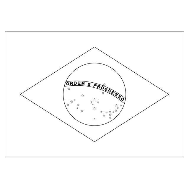 Bandeira do Brasil para colorir