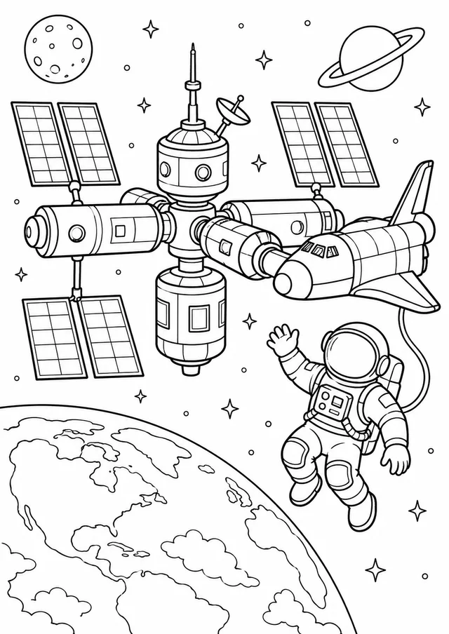 Estação espacial para colorir