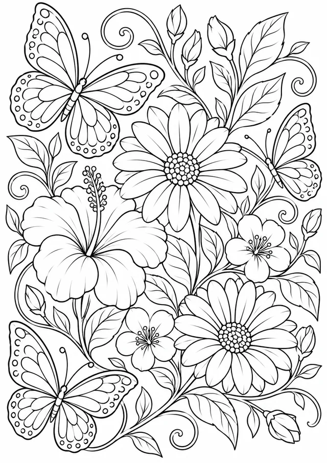 Jardim de padrões para colorir