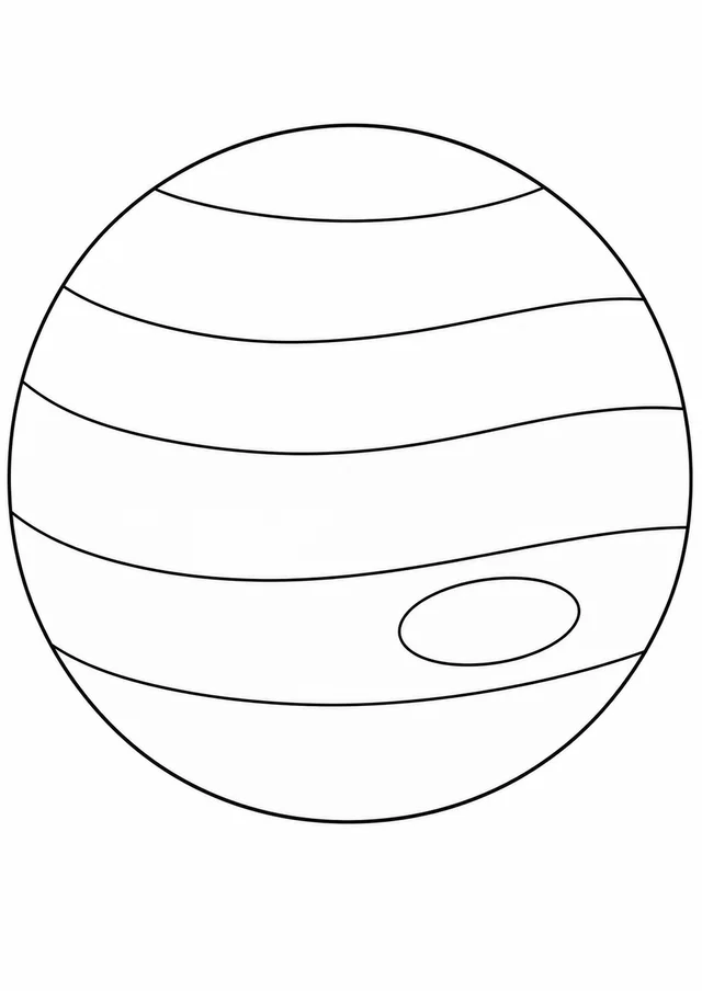 Júpiter e suas faixas para colorir