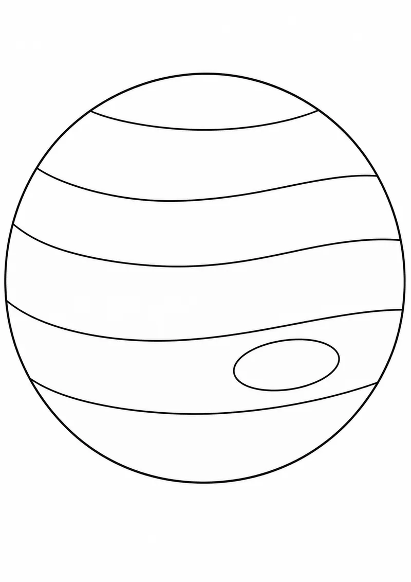 Júpiter e suas faixas para colorir