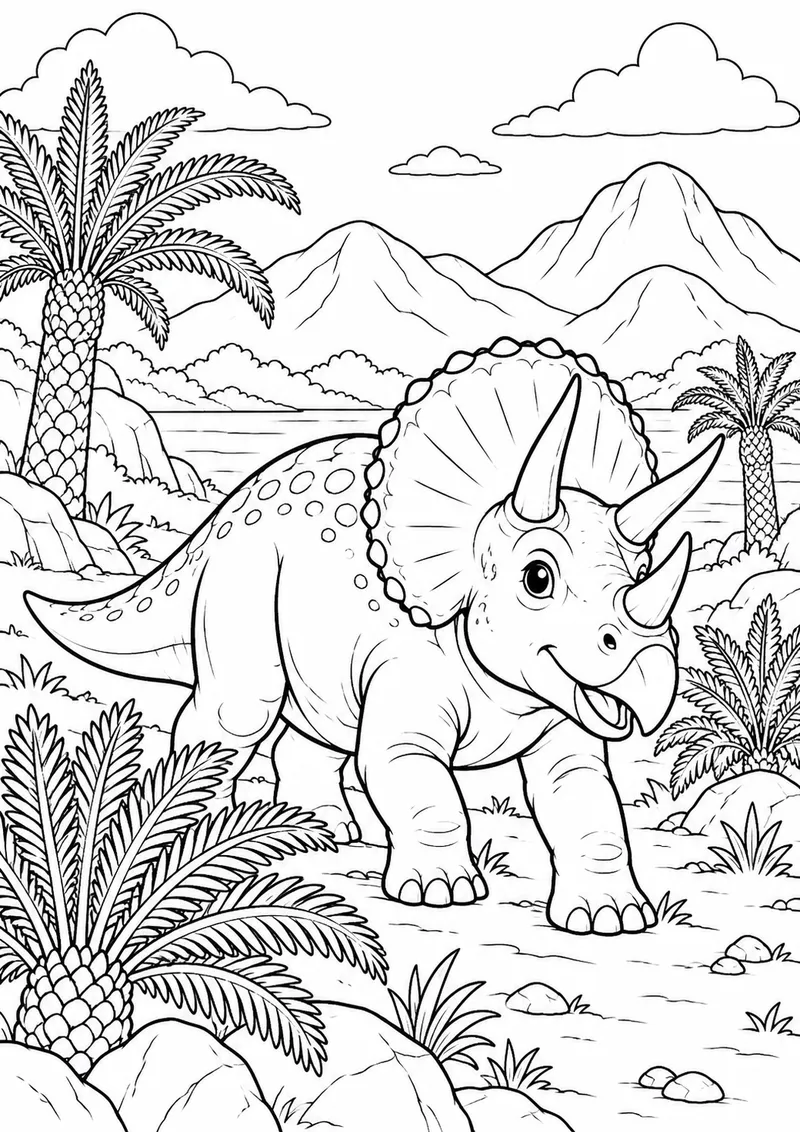 Tricerátopo no vale para colorir